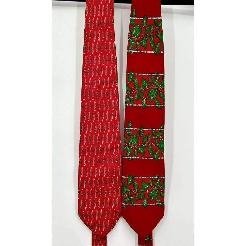 Bundle of 2 Christmas holiday ties